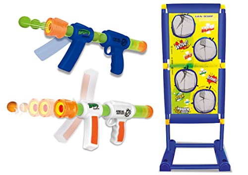 Teorema Giocattoli - Zeichen-Spielzeug mit automatischer Bewegung, 2 Pistolen und 20 Flauschige Kugeln im Lieferumfang enthalten, Schießen über 10 m, Höhe 100 cm, 67362