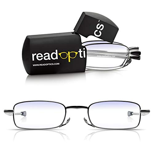 Folding Glasses For Reading 2.5: Read Optics +1 To 3.5 Blue Light Blocking, Anti Glare & UV Filter Fold Up Computer Screen Protection Spectacles in Pocket Travel Case. Mens & Womens. Difuzer® Lens