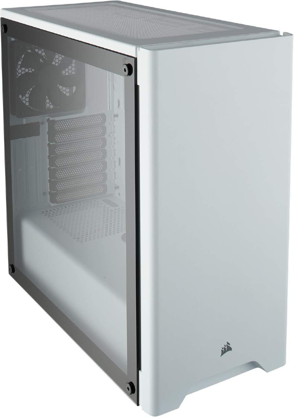 Corsair Carbide Series 275R Gaming-PC-Gehäuse (ATX Mid-Tower mit gehärtetem Glas window, Seitliches Sichtfenster, klaren Innenlayout und vielseitigen kühloptionen) weiß