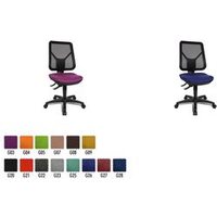 TopsTar Bürodrehstuhl Sitzhöhe 430-510mm schwarz mit Lendenwirbelstütze ohne Armlehnen (AN800G200)