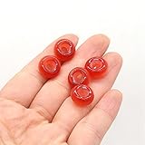 1 Paar 50 mm natürliche Jade Baoding Ball Fitness Handball Quarz Kugel Entspannung Hand Handgelenk Übung Massage Therapie Stein (Color : Red, Size : 8x14mm-hole 6MM-4PCS)