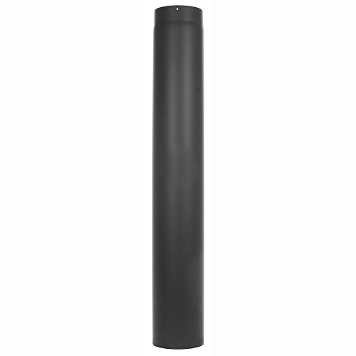 BAUPROFI Rauchrohr mit 1000 mm Länge in Schwarz 2 mm Stärke und Ø 150 mm Ofenrohr