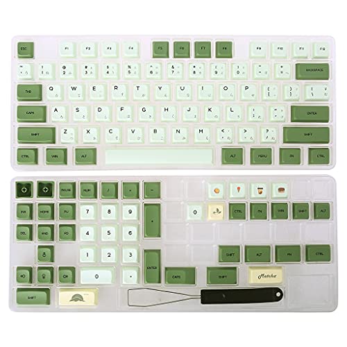 SweetWU XDA V2 Matcha Green Tea Dye Sub Keycap Set Thick PBT for Keyboard gh60 Poker 87 tkl 104 ansi xd64 bm60 xd68 xd84 xd96 - Japanese
