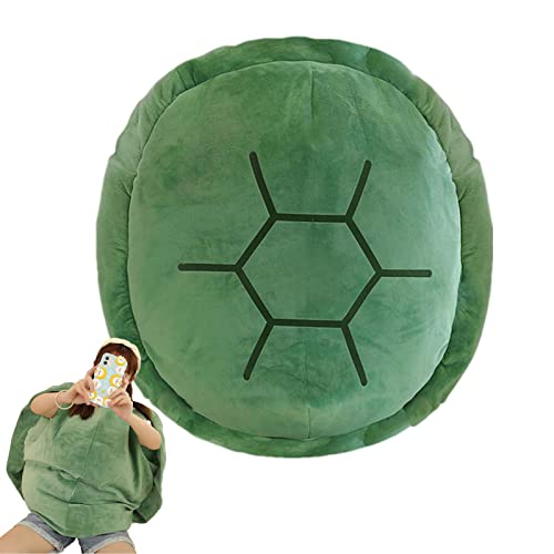 Rianpesn Schildkrötenpanzer tragbares Kissen | Riesenkissen für Erwachsene | Weiches und gemütliches Schildkrötenpanzer-Design, riesiges tragbares Schildkrötenpanzerkissen für Erwachsene