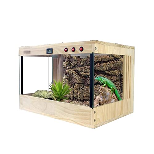 New Zealand Pine Reptile Villa, Pet Shop Watch Panorama-Glas-Holzkiste Vivarium Schildkröte Eidechse Gecko Schlangen-Terrarium