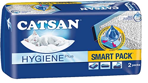 CATSAN Smart Pack – Nichtklumpende Katzenstreu auf saugfähigem Vlies – 1 Packung mit 2 Packs 8L (2x 4L)