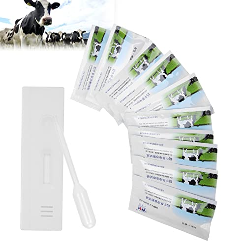 ViaGasaFamido 10 Stück Kuhschwangerschaftstestpapier, Saatschwangerschaftstestkit Kuhschwangerschaftstestblatt Testgerät zur Früherkennung von Nutztieren bei Nutztieren