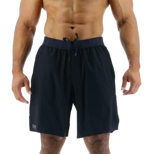 TYR Herren Athletic Performance Workout Gefütterte 17,8 cm Shorts, schwarz, Large