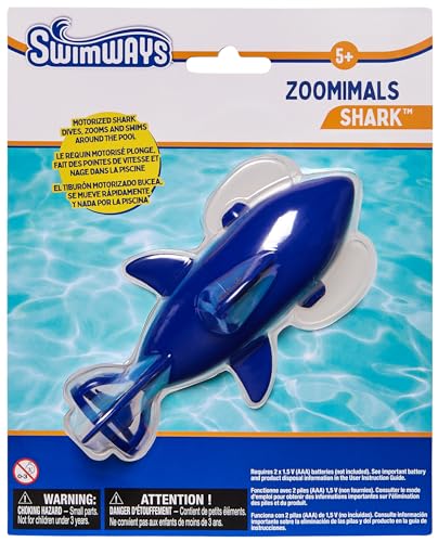 SwimWays Zoomimals Hai-Spielzeug, Kinder-Poolzubehör & Schwimmbad-Spielzeug, Pool-Tauchspielzeug & Torpedo-Pool-Spielzeug für Kinder ab 5 Jahren