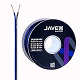 JAVEX Lautsprecherkabel 14 Gauge [2,11 mm2] [Sauerstofffreies Kupfer 99,9%] Litzenkupfer, blau/schwarz, Kabel für HiFi-Systeme, Verstärker 100 Fuß [30,5 m]