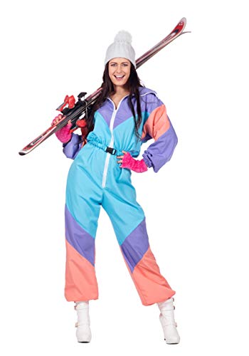 Wilbers & Wilbers - Damen Kostüm Ski Sport - Overall Winter - Karneval Fasching - einteiliger Overall lila-blau - Größe XL/48