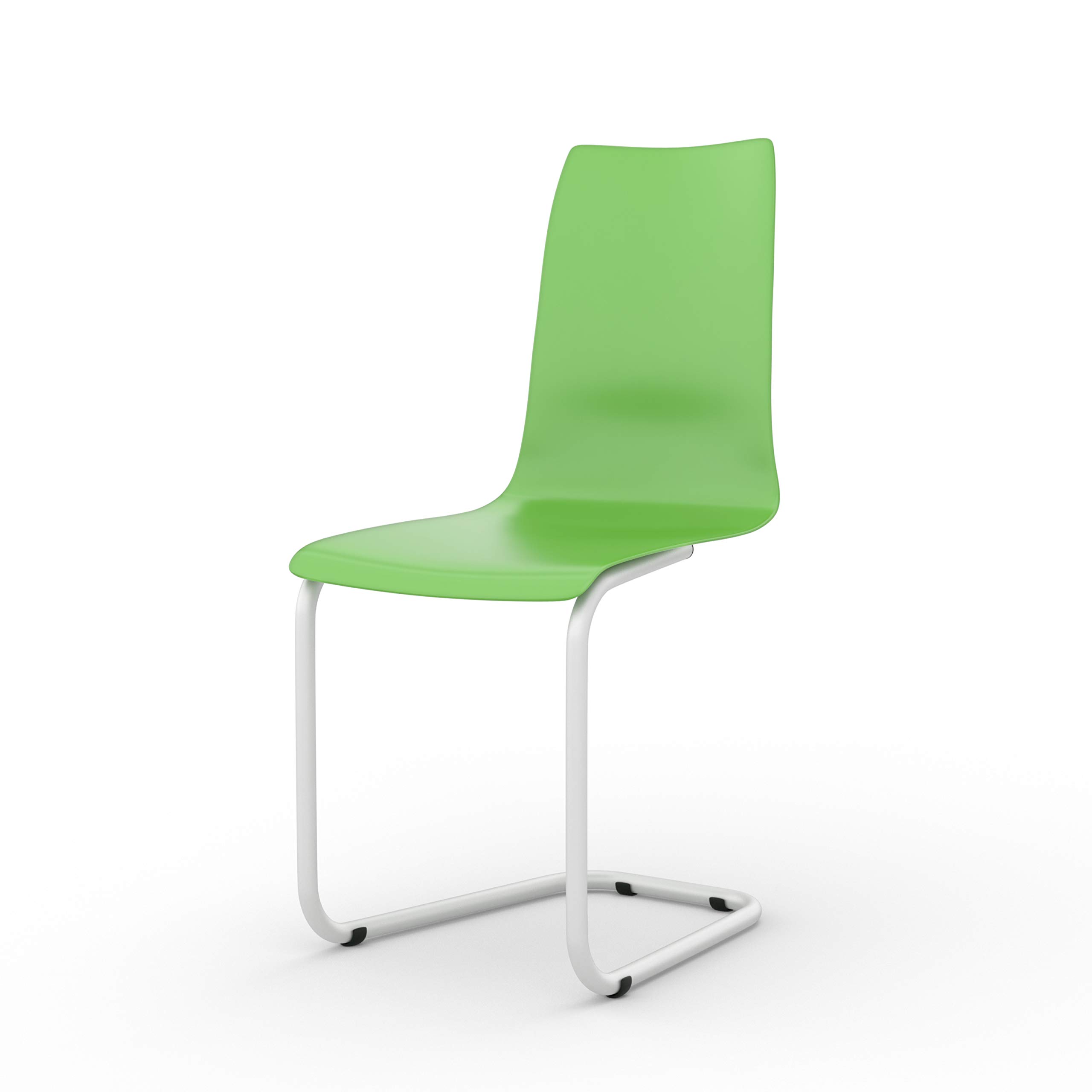 Tojo Stuhl | Freischwinger Stühle mit austauschbarer Sitzschale Filigraner Schwingstuhl für Küche/Arbeitszimmer/Büro | Moderne Konferenzstühle/Schreibtischstühle (Grün)