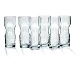 Afri-Cola Exclusive-Tumbler 0,4l Contour Glas Gläser Set - 6x Gläser 0,4l geeicht Kult Cola Longdrinkglas Designglas Palmenlogo Softdrinkglas Bar