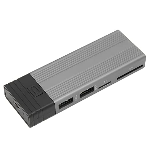 M.2 NVME SSD-Gehäuse, USB3.0 10 Gbps 4 in 1 M.2 NVME PCI-E Ngffexternes SSD-Gehäuse Unterstützt M- oder B&M-Schlüssel, für Telefon-Tablet-Desktop(# Gray)