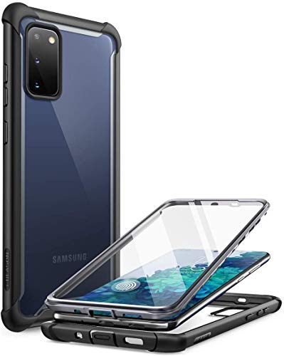 i-Blason Transparent Hülle für Samsung Galaxy S20 FE (6.5") 5G Handyhülle Bumper Case Robust Schutzhülle Cover [Ares] mit Displayschutz 2020, Schwarz