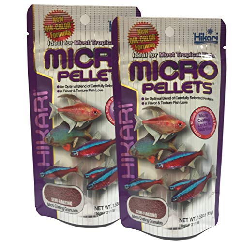 HIKARI Tropical Micro Pellets Fischfutter für tropische Fische, 45 g, 2 Stück