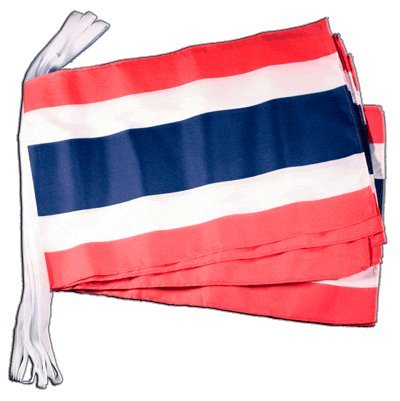Fahnenkette Flaggen Thailand 30x45cm, Länge 9 m