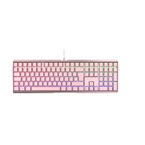 CHERRY MX Board 3.0 S, kabelgebundene Gaming-Tastatur mit RGB-Beleuchtung, Deutsches Layout (QWERTZ), MX Brown Switches, pink