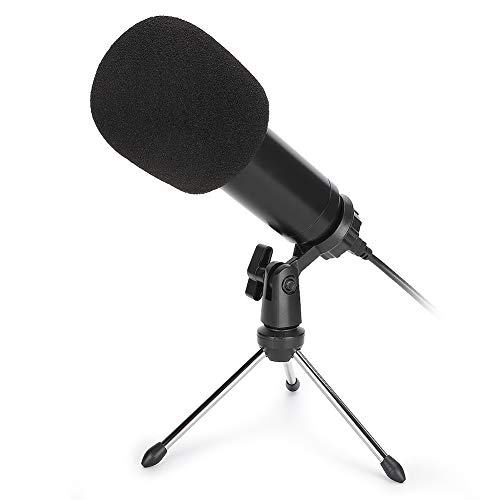 iFCOW Karaoke-Mikrofon, BM-800 USB-Kondensatormikrofon, Laufwerk, freies Mikrofon mit Stativ für Karaoke-Aufnahmen