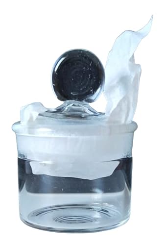 Horotec MSA 17.318 – Benzin-Glas mit Flachknopf für Uhrmacher, durchsichtig