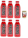Prime Energy Drink Tropical Punch Geschmack, 6 Stück, 500ml energy drink Einweg flasche + Italian Gourmet polpa 400g