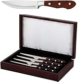0 Utica Hunter Steak Knife Set, Schwarz