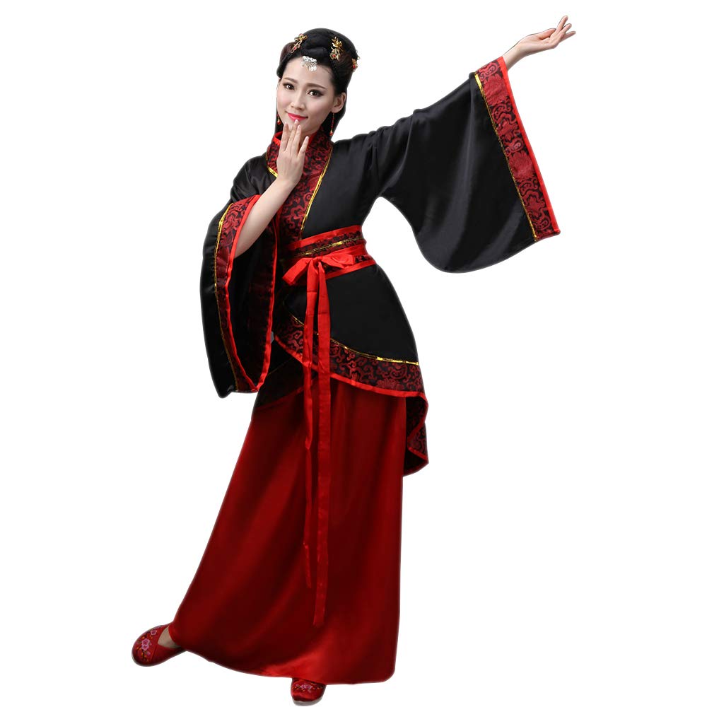 BOZEVON Damen Kleidung Tang Anzug - Altertümlich Chinesischen Stil Traditionellen Kostüm Hanfu Kleider - für Bühnenshow Performances Cosplay, Stil-1/3XL