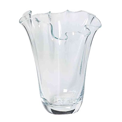 INNA-Glas Glasvase Jody, Trichter - blumig, klar, 25cm, Ø 16cm - Deko Vase - Blumenvase