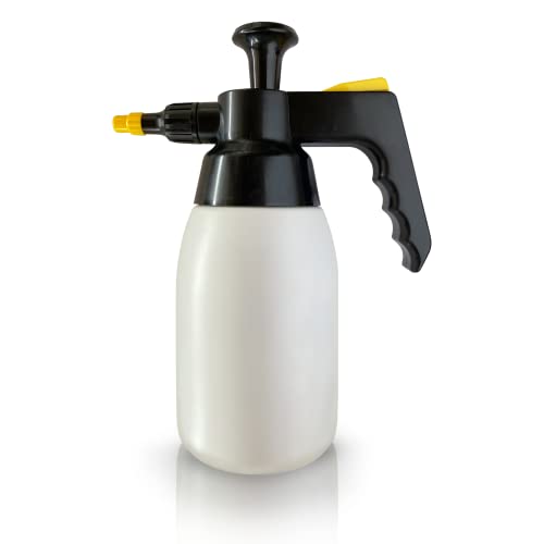 Pumpsprühflasche (Säuren,Laugen geeignet weiß/gelb)