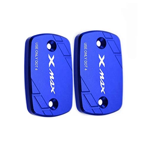 Für Yamaha Xmax 125/250/300 Bremskupplungsflüssigkeitsbehälterdeckel Motorrad Zylinderkappe Motorteile (Color : Blue 2 Pieces)
