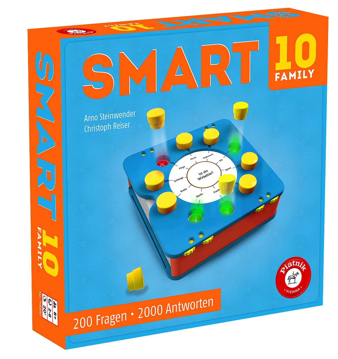 Piatnik PIA07188 Smart 10 Family | Das revolutionäre Alleswisser Brettspiel I besonderen Art Quizspiele, Bunt