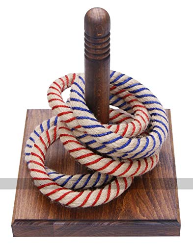 Masters Premium Rope Deck Quoits (Quoits Board with 6 Quoits)