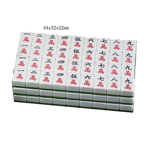 Mahjong-Set MahJongg Tile Set Imports Professionelles chinesisches Mahjong-Spielset, mittelgroßes tragbares Mahjong-Spielset – für chinesisches Spielen im chinesischen Stil