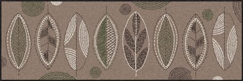 Salonloewe Fußmatte 060x180 cm Stitch Leaves Fußabtreter, innen, außen, Schmutzfangmatte, Sauberlauf-Teppich