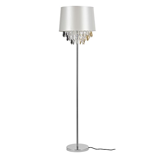 Stehleuchte 'Royality' 1 x E27 Stehlampe 165 cm Silber Kristallbehang Lampe Wohnzimmerlampe Leuchte Standleuchte