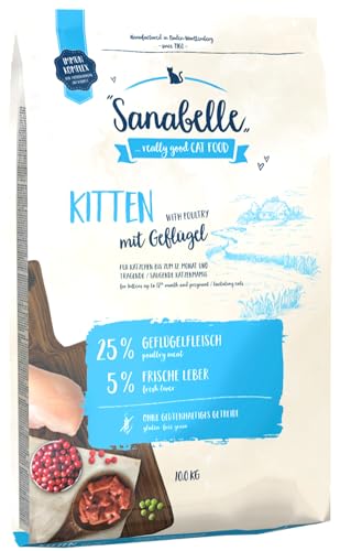 Sanabelle Kitten | Katzentrockenfutter für heranwachsende & tragende / säugende Katzen | 6 x 400 g