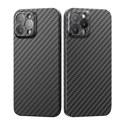 Arktis Carbon Handyhülle, Carbon Case Pro kompatibel mit iPhone 14 Pro Max [kabelloses Laden] Schutzhülle Carboncase schwarz