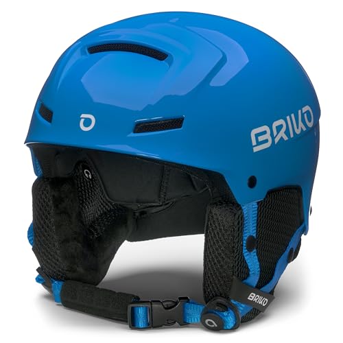 Briko Unisex – Erwachsene Helm Helmet, Shiny Lochmara Light Blue-White, M/L