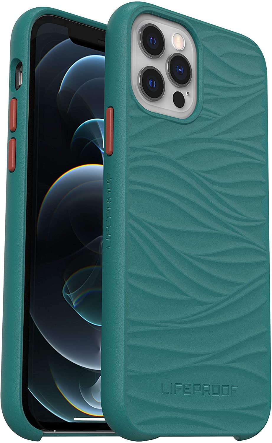 LifeProof Wake Hülle für iPhone 12 / iPhone 12 Pro, stoßfest, Sturzschutz bis 2 Meter, schlanke schützende Hülle, Nachhaltig hergestellt aus recyceltem Ozeanplastik, Blaugrün