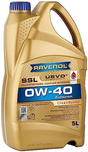 RAVENOL SSL SAE 0W-40 / 0W40 Vollsynthetisches Motoröl (5 Liter)