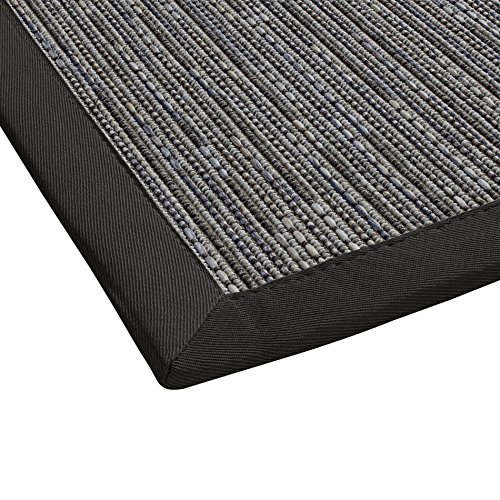 BODENMEISTER Sisal-Optik In- und Outdoor-Teppich Flachgewebe modern hochwertige Bordüre, verschiedene Farben und Größen, Variante: anthrazit grau, 60x110