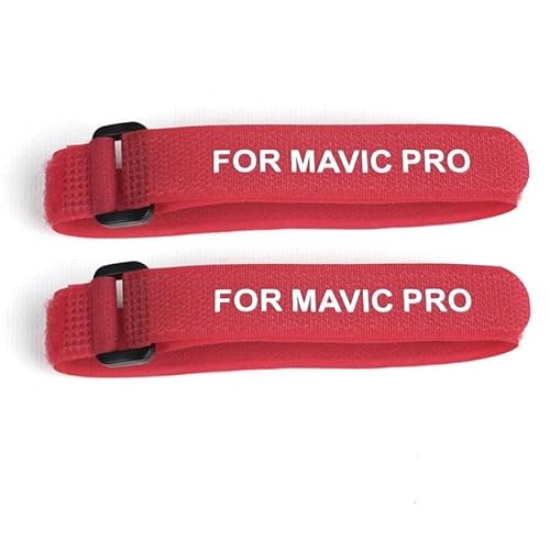 ETLIN 20 Paare for DJI Mavic Pro Propellerarm Feste Riemen Lock Line Ties Drohnenzubehör (Color : Red)