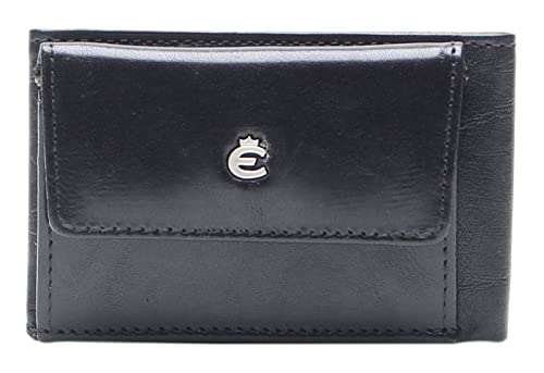 Esquire, Toscana Damengeldbörse Leder 9,5 Cm in schwarz, Geldbörsen für Damen