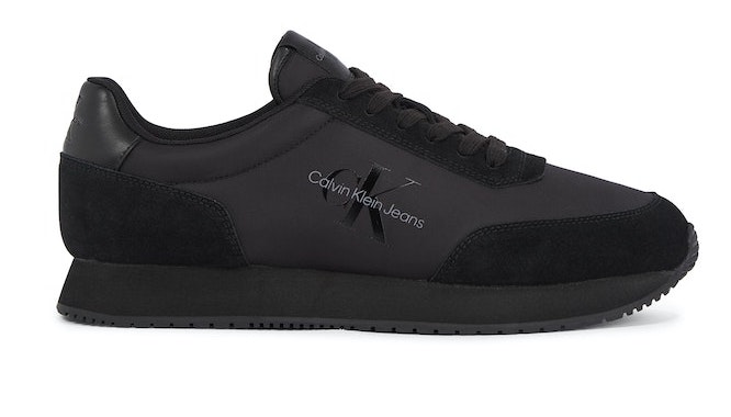 Calvin Klein Jeans Herren Retro Runner Low Lace-up Su-ny Ml Sneaker, 3 x Schwarz, 44.5 EU
