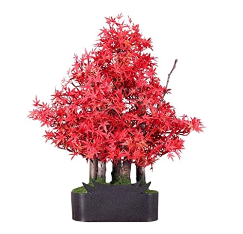 BPILOT Kunstpflanze Roter Ahorn-künstlicher Baum Pflanzt Gefälschte Bonsai-Pflanze Gastgruß-Hochzeits-Büro-Simulations-Baum-Ausgangsdekor-Party Künstliche Pflanzen