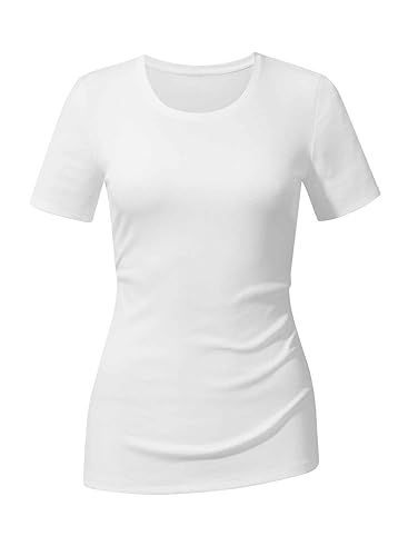 Calida Damen Unterhemd Top kurzarm Mood, Einfarbig, Gr. 38 (Herstellergröße: XS 36/38), Weiß (weiss 001)