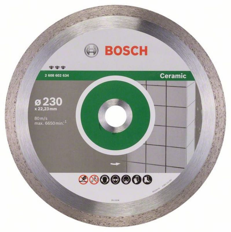 Bosch Diamanttrennscheibe Best for Ceramic, 230 x 22,23 x 2,4 x 10 mm 2608602634