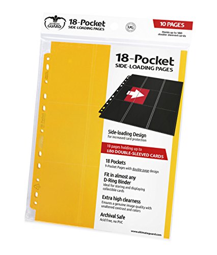 Ultimate Guard 18-Pocket Pages Side-Loading Gelb (10), UGD010409