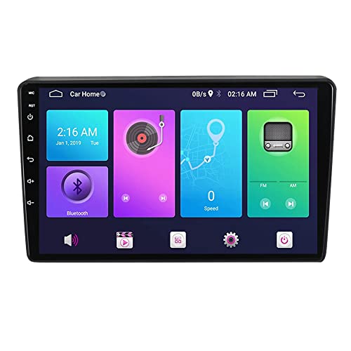 JRKT Autoradio Kompatibel Mit Hyun-DAI H1 2010-2014 2 Din Radio GPS Navigation IPS Touchscreen Multimedia Player Unterstützung SWC 4G WiFi Carplay DSP BT(Size:4 core WiFi 2G+32G)