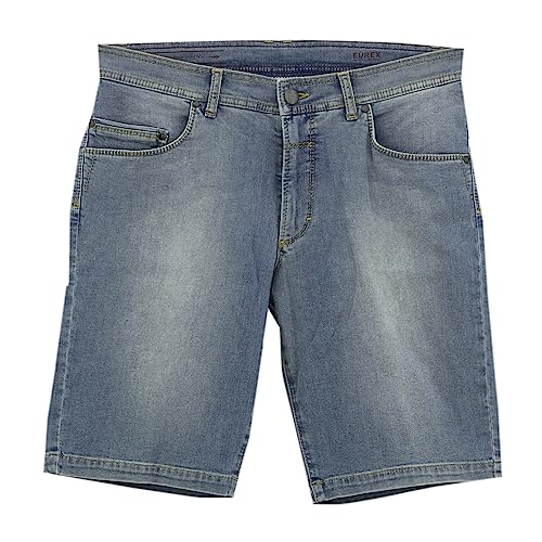 Eurex by Brax, Brad 374, Herren Kurze Jeans Shorts Bermudas Stretchdenim Blue Used D 48 W 33